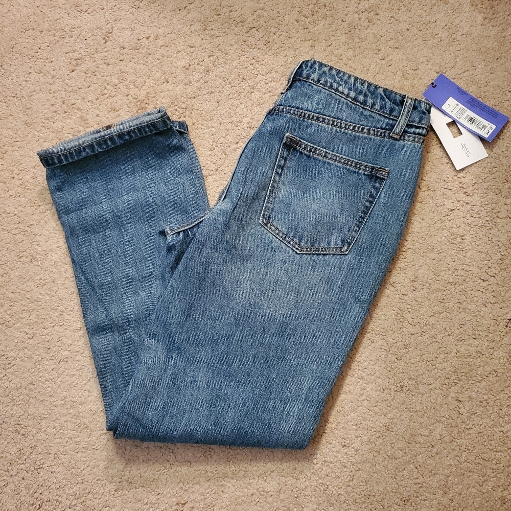 Future Collective womens jeans mid rise boyfriend size 8